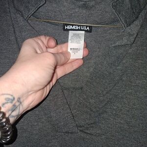 HEIMISH USA Men's Dark Gray Polo Shirt